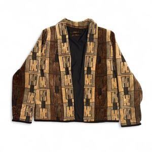 Insane rare vtg 90s indie boho festival tapestry jacket